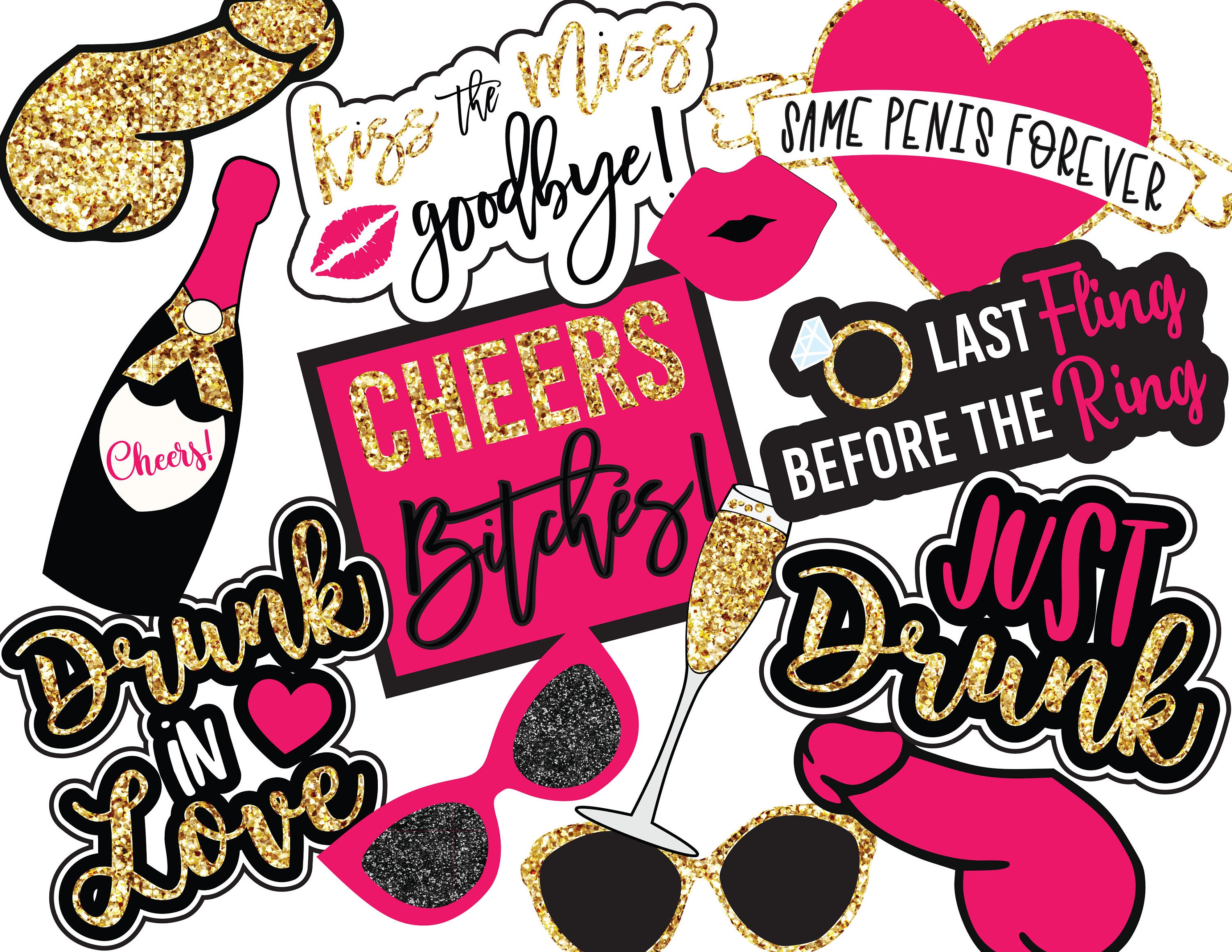  Bachelorette Photo Booth Props Printable Free 