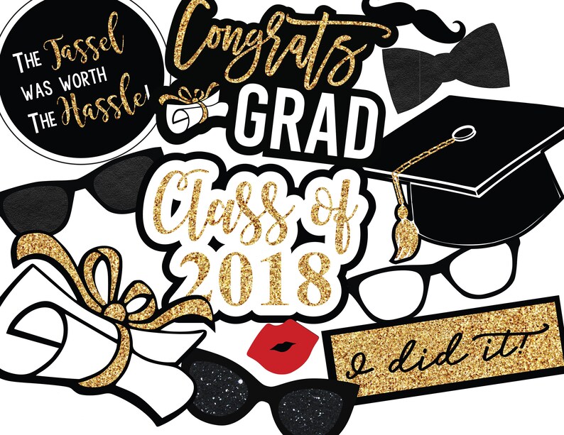 Graduation Photo Booth Props Digital Photo Booth Props Instant Download Photo Booth Props Printable Photo Booth Props Graduation Party Backdrops Props Party Decor