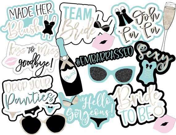 Lingerie Shower Instant Download Photo Booth Props, Lingerie Party Printable Photo Booth Props. Bridal Shower Photo Booth Props, Bachelorett Il_570xn