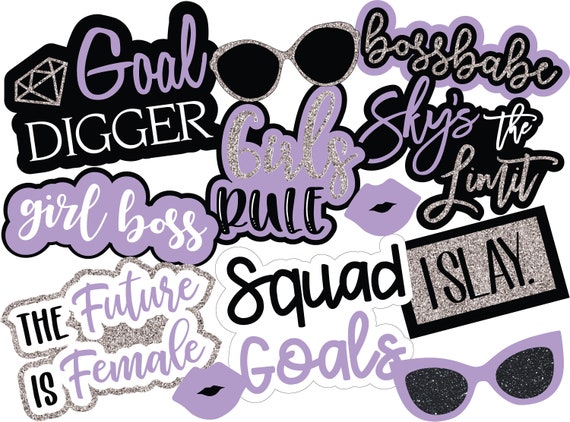 Instant Download Photo Booth Props, Printable Photo Booth Props. Womens empowerment Photo Booth Props, Digital Photo Booth Props, Digital Do Il_570xn