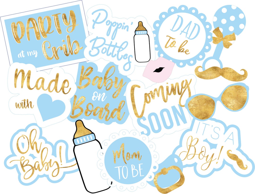 UNEDITABLE Instant Download Photo Booth Props, Printable Photo Booth