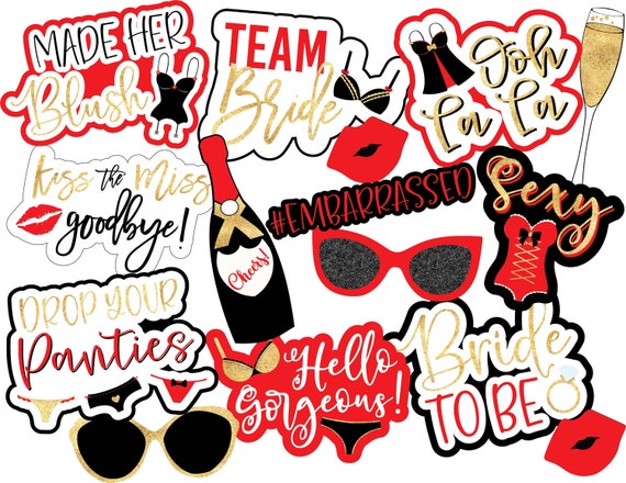 Lingerie Shower Instant Download Photo Booth Props, Lingerie Party Printable Photo Booth Props. Bridal Shower Photo Booth Props, Bachelorett Il_570xn