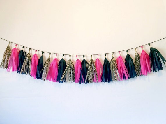 Tassel Garland Leopard Print Decorations Cheetah Print Etsy