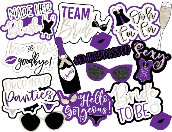 Lingerie Shower Instant Download Photo Booth Props, Lingerie Party Printable Photo Booth Props. Bridal Shower Photo Booth Props, Bachelorett Il_570xn