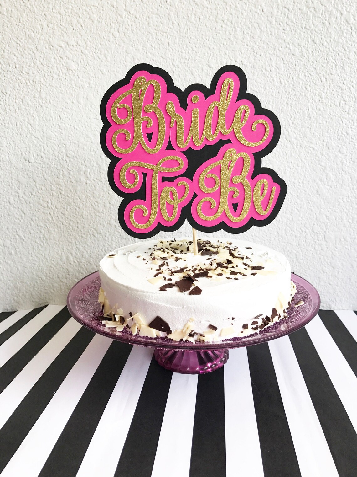 Bridal Shower Cake Topper Bridal Shower Party Decor Bride Etsy