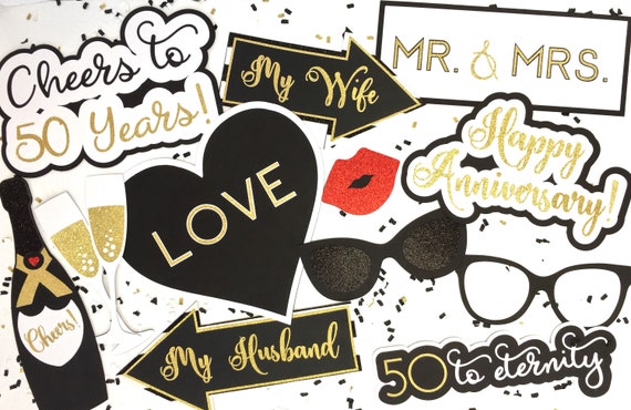 anniversary photo booth props