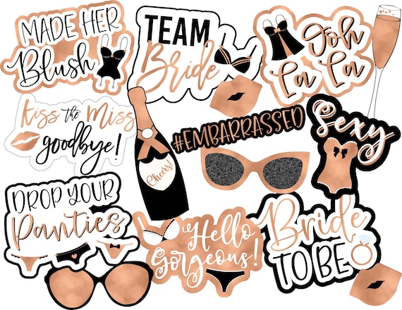 Lingerie Shower Instant Download Photo Booth Props, Lingerie Party Printable Photo Booth Props. Bridal Shower Photo Booth Props, Bachelorett Il_570xn