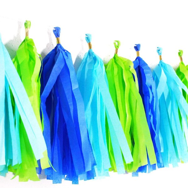 Blue Tassel Garland Etsy