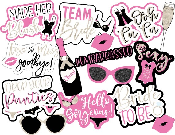 Lingerie Shower Instant Download Photo Booth Props, Lingerie Party Printable Photo Booth Props. Bridal Shower Photo Booth Props, Bachelorett Il_570xn