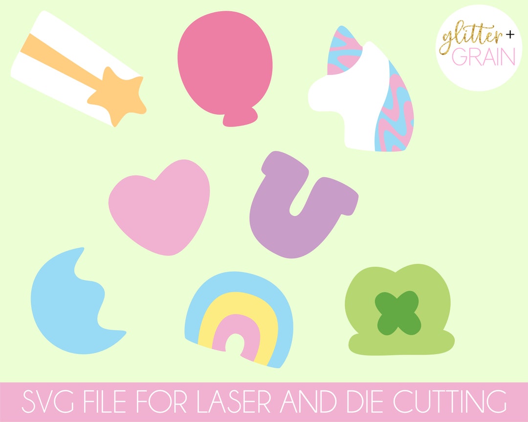 Lucky Charms SVG Marshmallow Laser Cut File Cereal Cricut File You Are