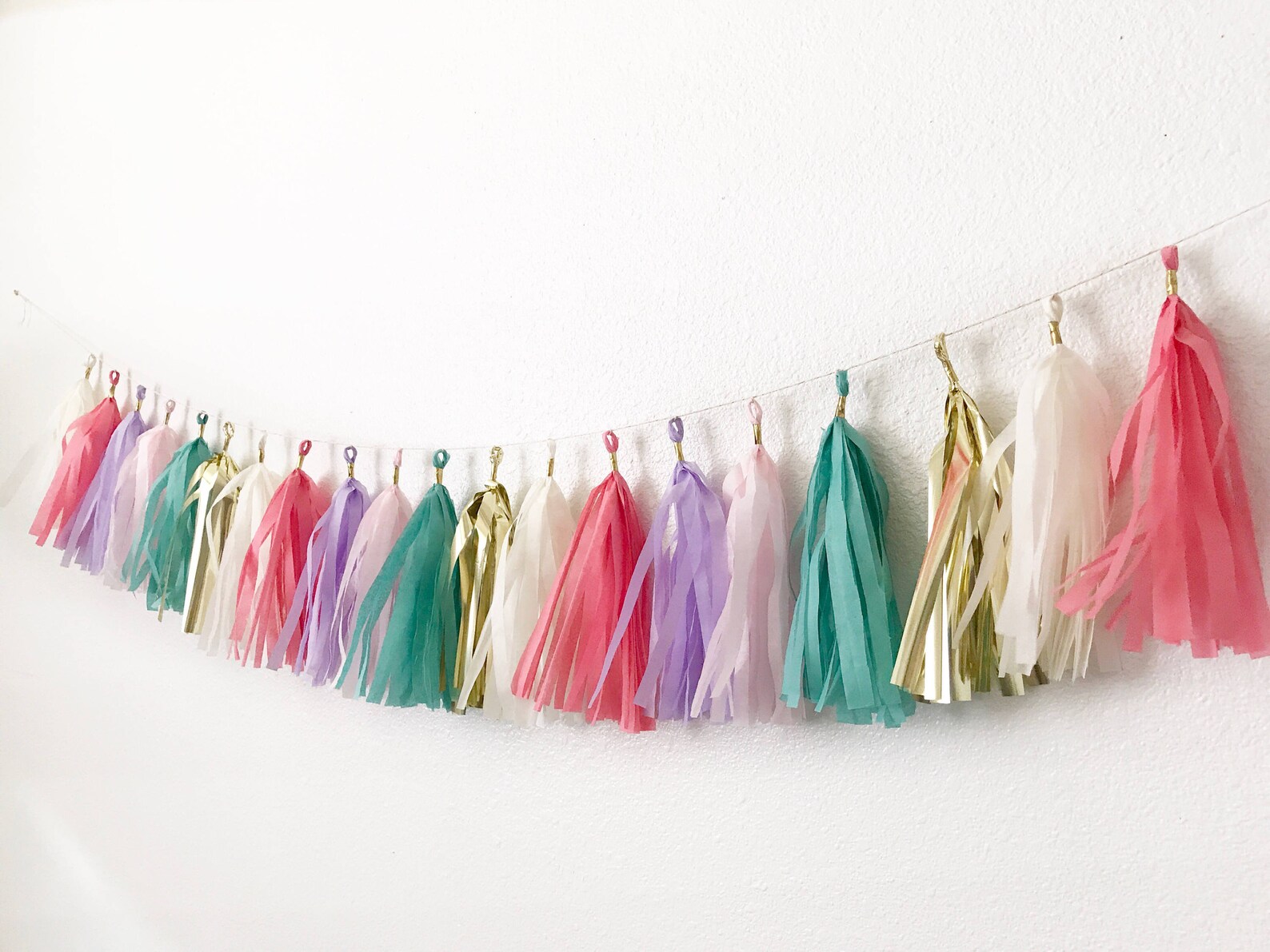 Tassel Garland Tassel Banner Pink and Purple Party Decor Etsy