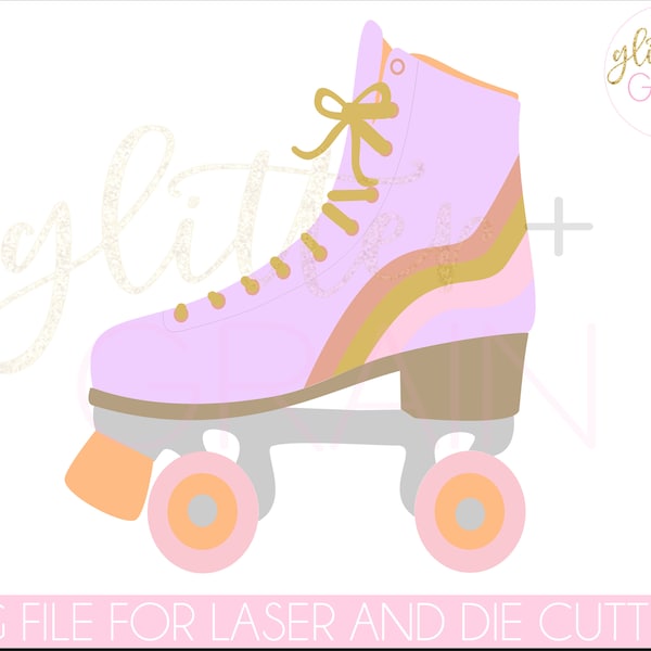 Roller skate svg | Groovy svg | svg | retro style svg | 70’s style cut file | svg for signs | cut file for shirts |tetro design svg