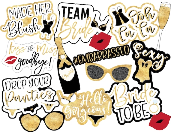 Lingerie Shower Instant Download Photo Booth Props, Lingerie Party Printable Photo Booth Props. Bridal Shower Photo Booth Props, Bachelorett Il_570xn