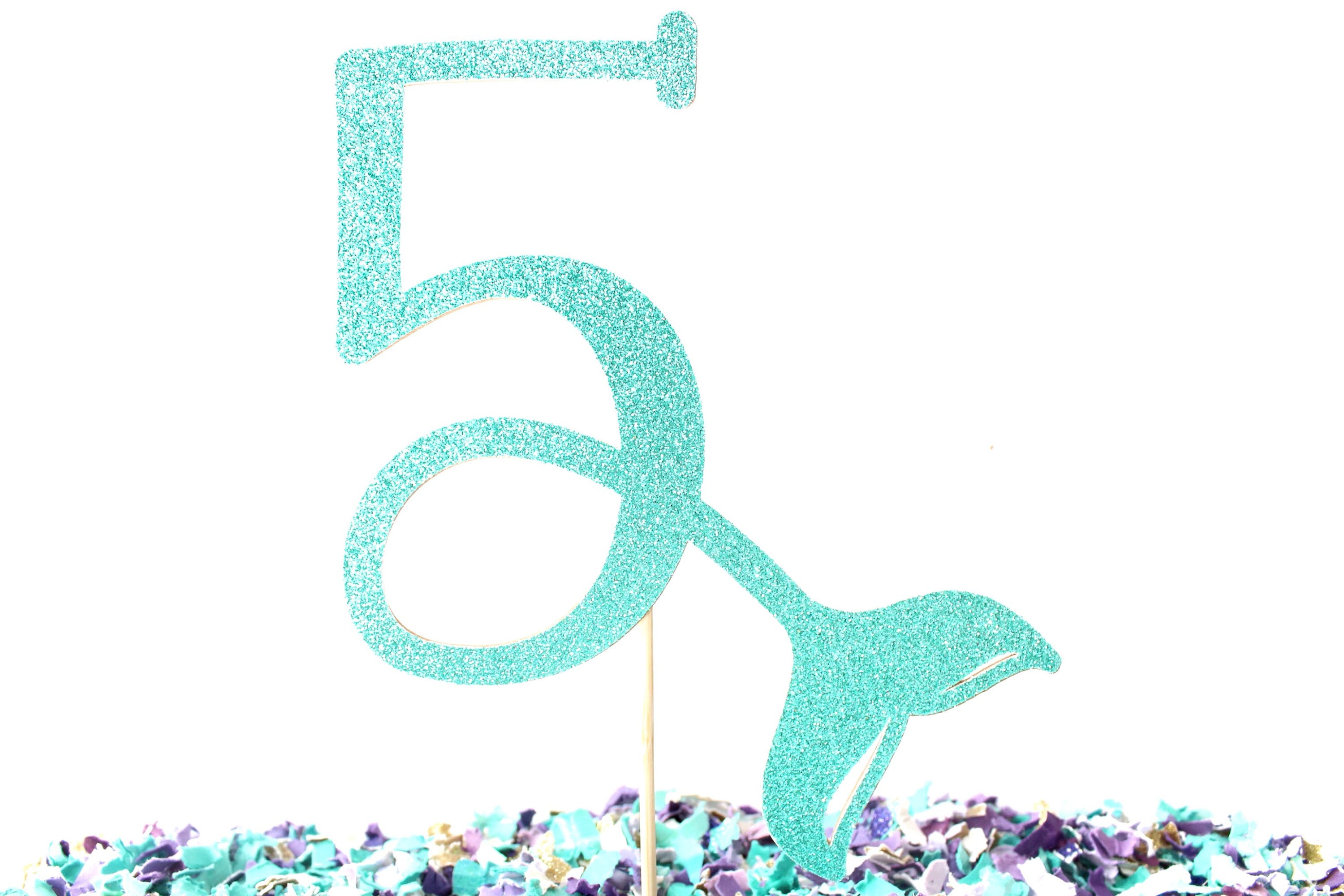 6 Pieces Happy Birthday Cake Decoration for Kids Birthday Cake Decoration VEYLIN Mermaid Cake Topper