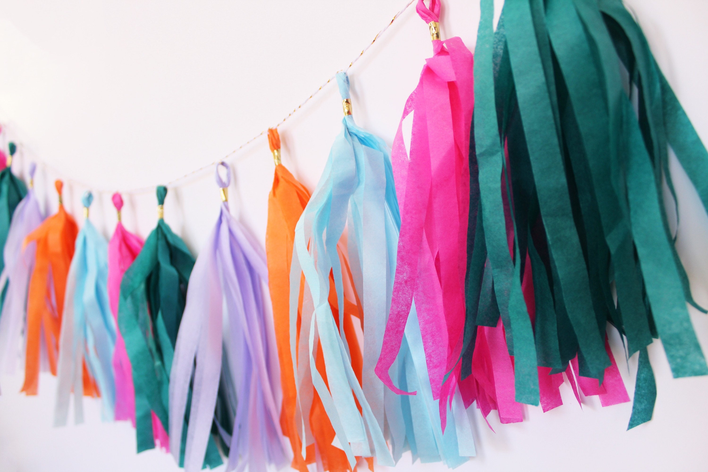Colorful Tassel Garland Tassel Banner Pink and Purple Etsy
