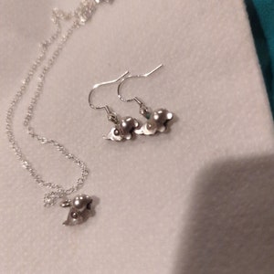 Nowy naszyjnik z kolczykiem Good Luck Fortune Elephant Sterling Silver dostępny w kolorze srebrnym