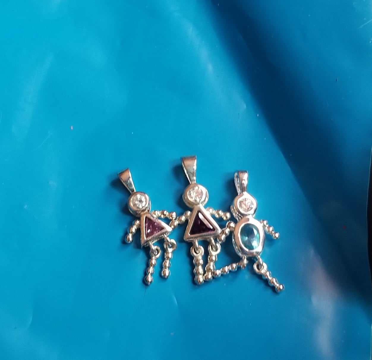 AUTHENTIC Silver Sterling SILVER .925 Boy Girl Baby Birthstone Mothers Day Charm Vintage