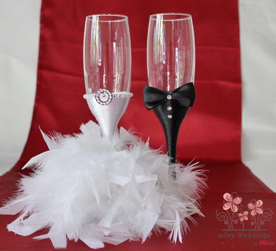 His and Hers Glasses His and Hers Wedding Glasses His and Hers