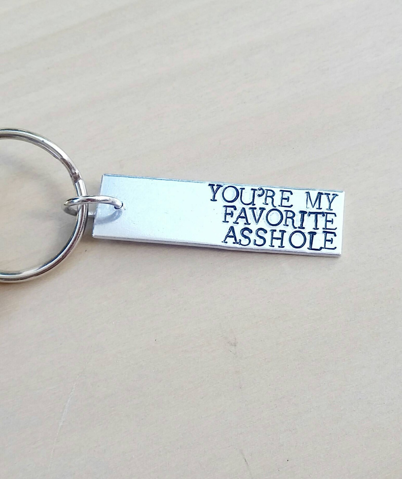 You Are My Favorite Assholebitch Keychain Stainless Steel Creative Couple Gift