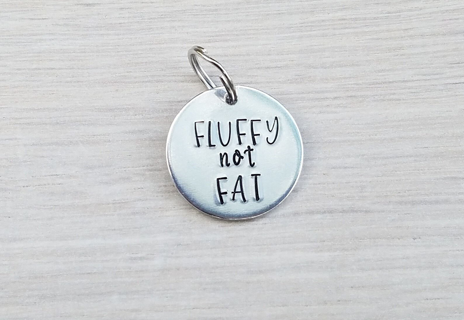 Hand Stamped Cat Tag Cute Cat Tag Pet ID Tag Funny Dog Etsy