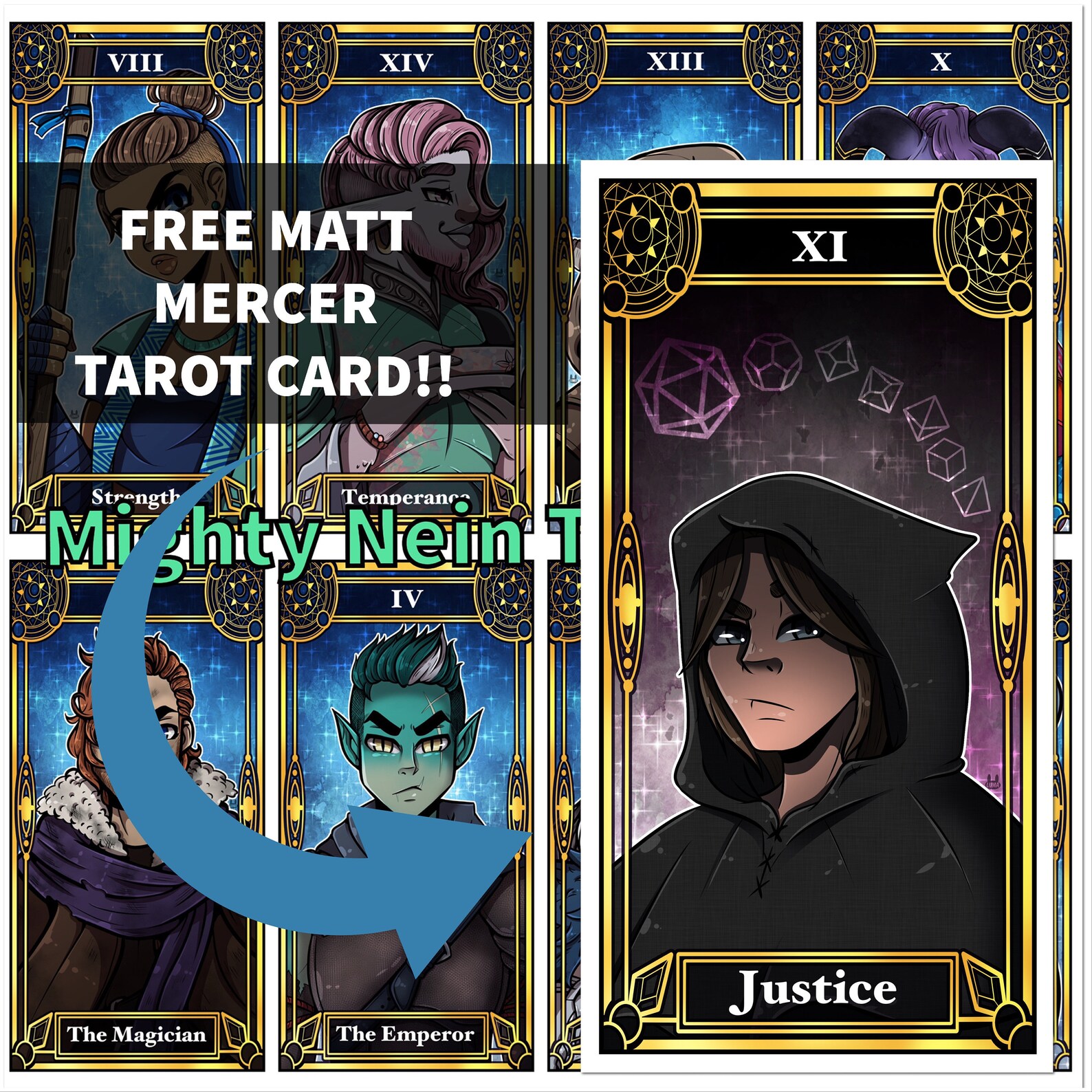 All Mighty Nein Critical Role Tarot Cards Etsy
