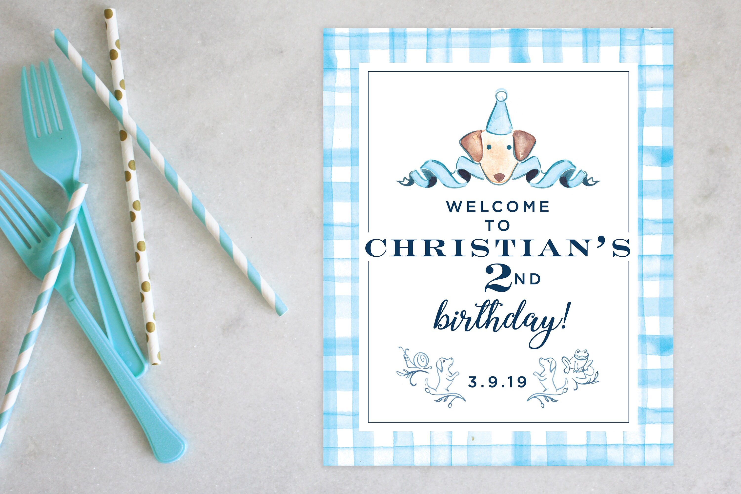 PRINTABLE Birthday Party Invitation | Snips and Snails | Puppy Dog Tails | Puppy  Party | Little Boy