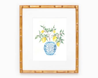 Lámina artística para el hogar / Limonero Chinoiserie