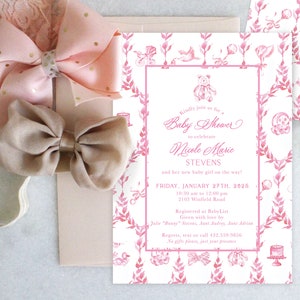 PRINTABLE Baby Shower Invitation | Classic Baby | Newborn Trellis | Sweet Dreams