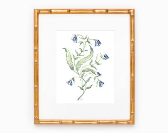 Lámina para el hogar / Acuarela / Campanillas de montaña