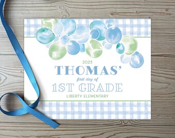 PRINTABLE Back to School Sign | Balloon Arch | Gingham