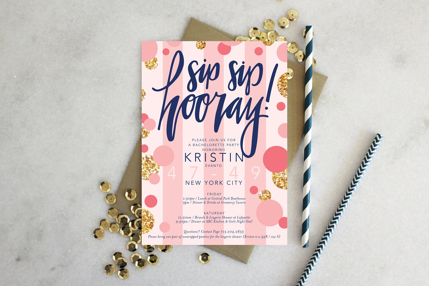 PRINTABLE Bachelorette Occasion Invitation Sip Sip Hooray image regarding Sip Sip Hooray Printable named PRINTABLE Bachelorette Social gathering Invitation Sip Sip Hooray