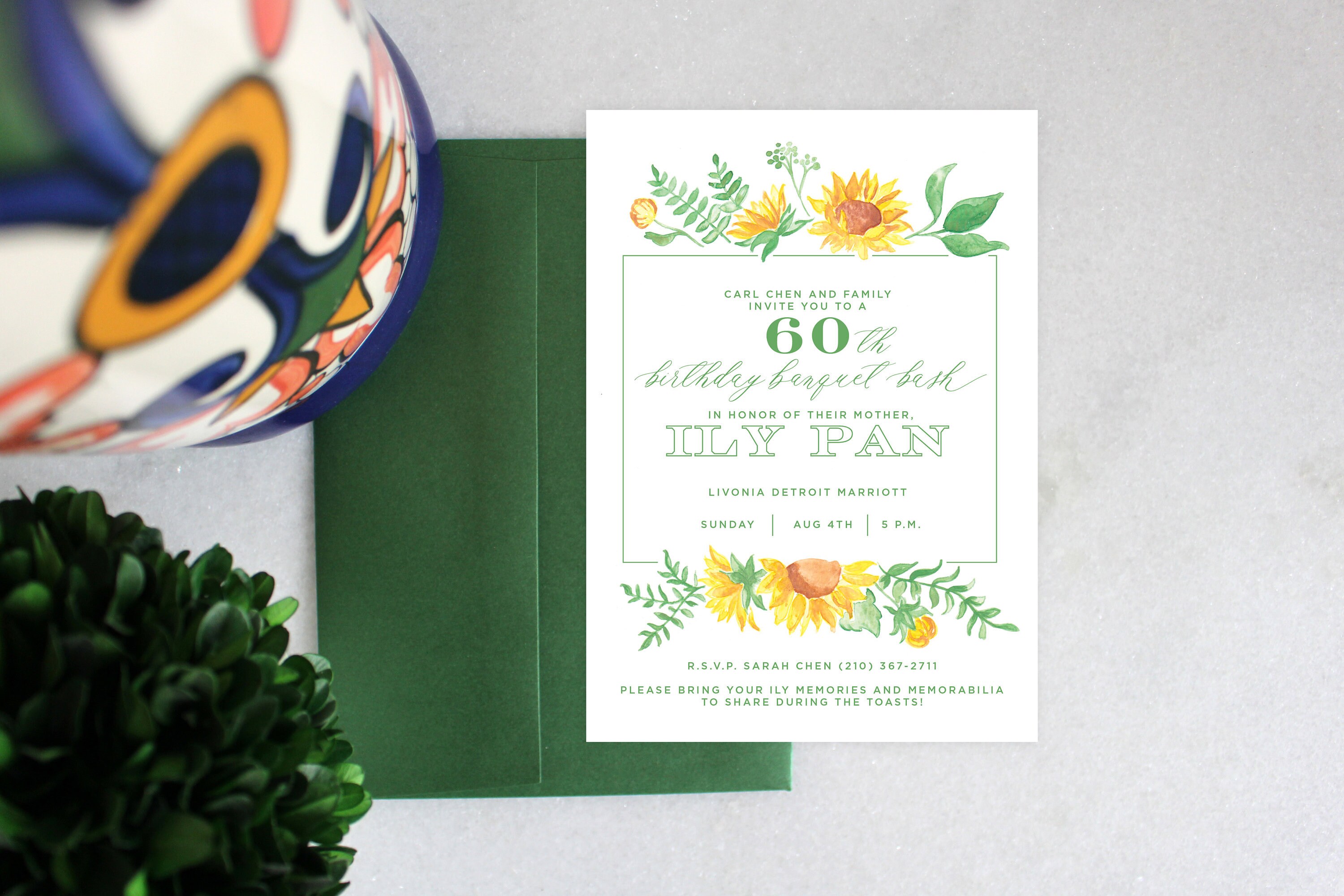 PRINTABLE Birthday Party Invitation | Sunflowers