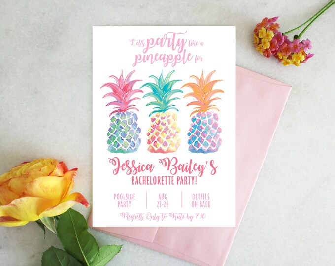 PRINTABLE Bachelorette Party Invitation | Party Like a Pineapple