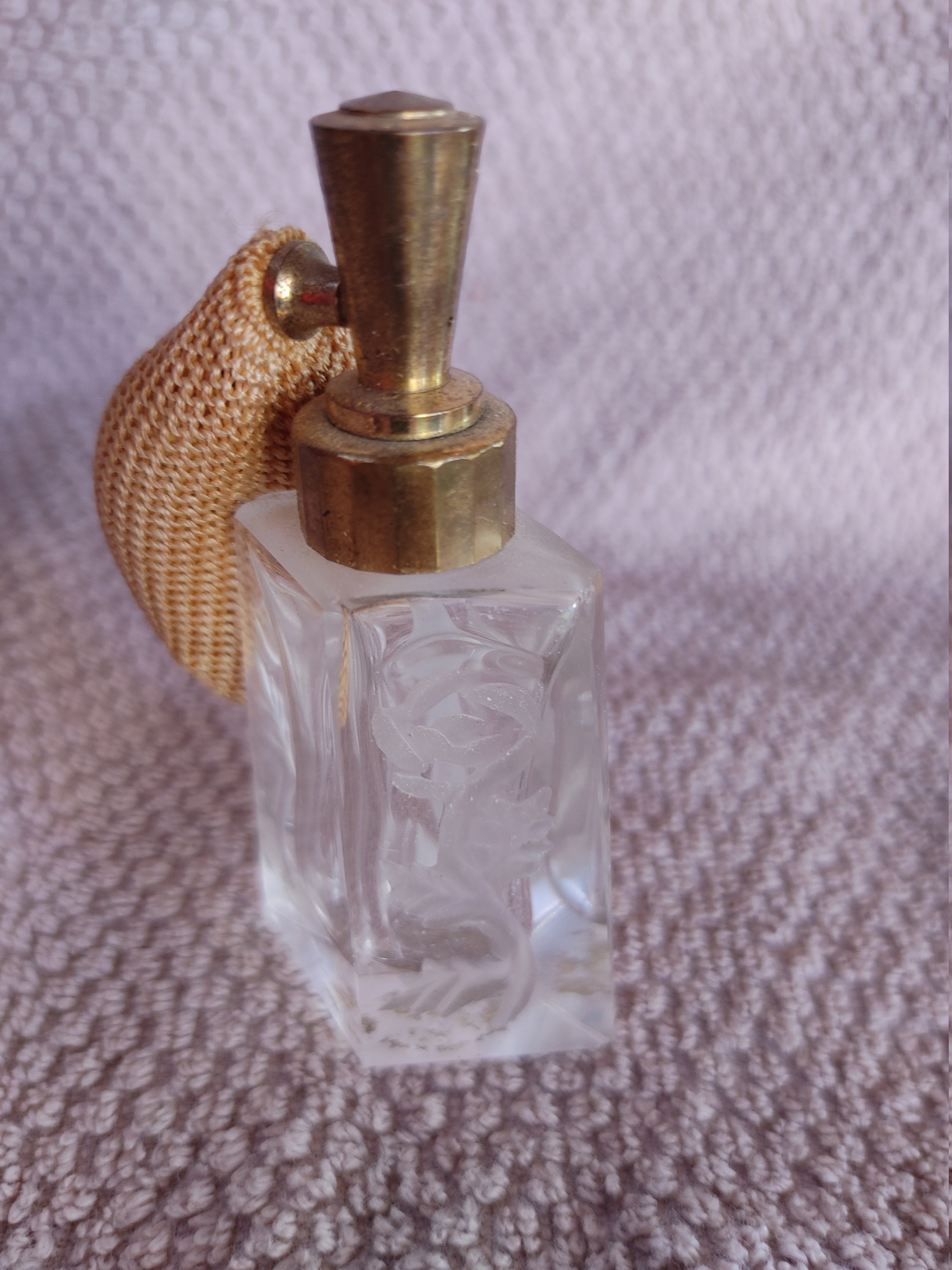 Wonderful cut glass perfume bottle Etsy