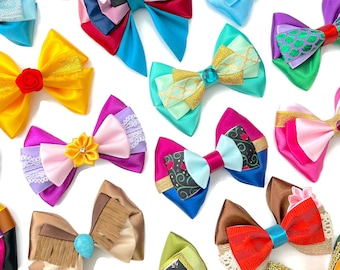 Disney Princess Character Inspired Hair Bows | Disney Princess Inspired Bows | 4 inch Bow |