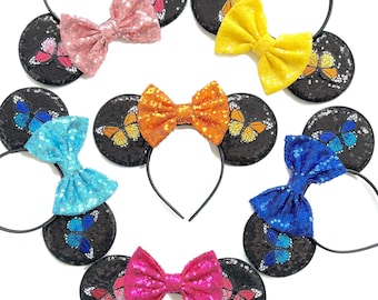 Butterfly Sequin Minnie Ears | Monarch Butterfly Minnie Mouse Ears |