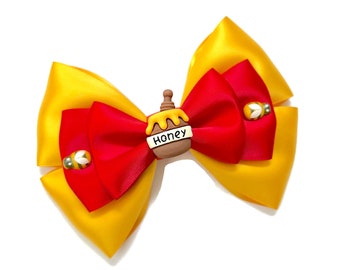 Winnie the Pooh Hair Bow | Pooh Bear 5" Hair Bow