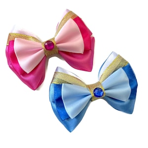 Sleeping Beauty Hair Bow | Princess Aurora Hair Bow |  Make It Pink Hair Bow | Make It Blue Hair Bow | 4 inch Bow |