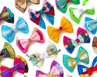 clay bow clay center Ariel hairbow Belle hairbow Elsa hairbow Princess Bow Jasmine hairbow