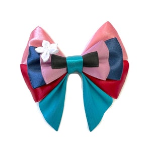 Mulan Hair Bow Mulan Disney Inspired Hair Bow Disney Princess Inspired Hair Bow 4 inch Hair Bow image 1