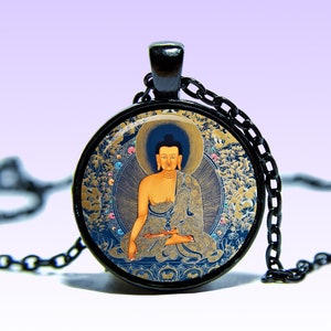 Buddha Shakyamuni Gautama Buddha COLLANA Siddhattha Gotama Ciondolo Siddhārtha Ciondolo Gautama Buddha Shakyamuni Tathāgata Mantra Yoga