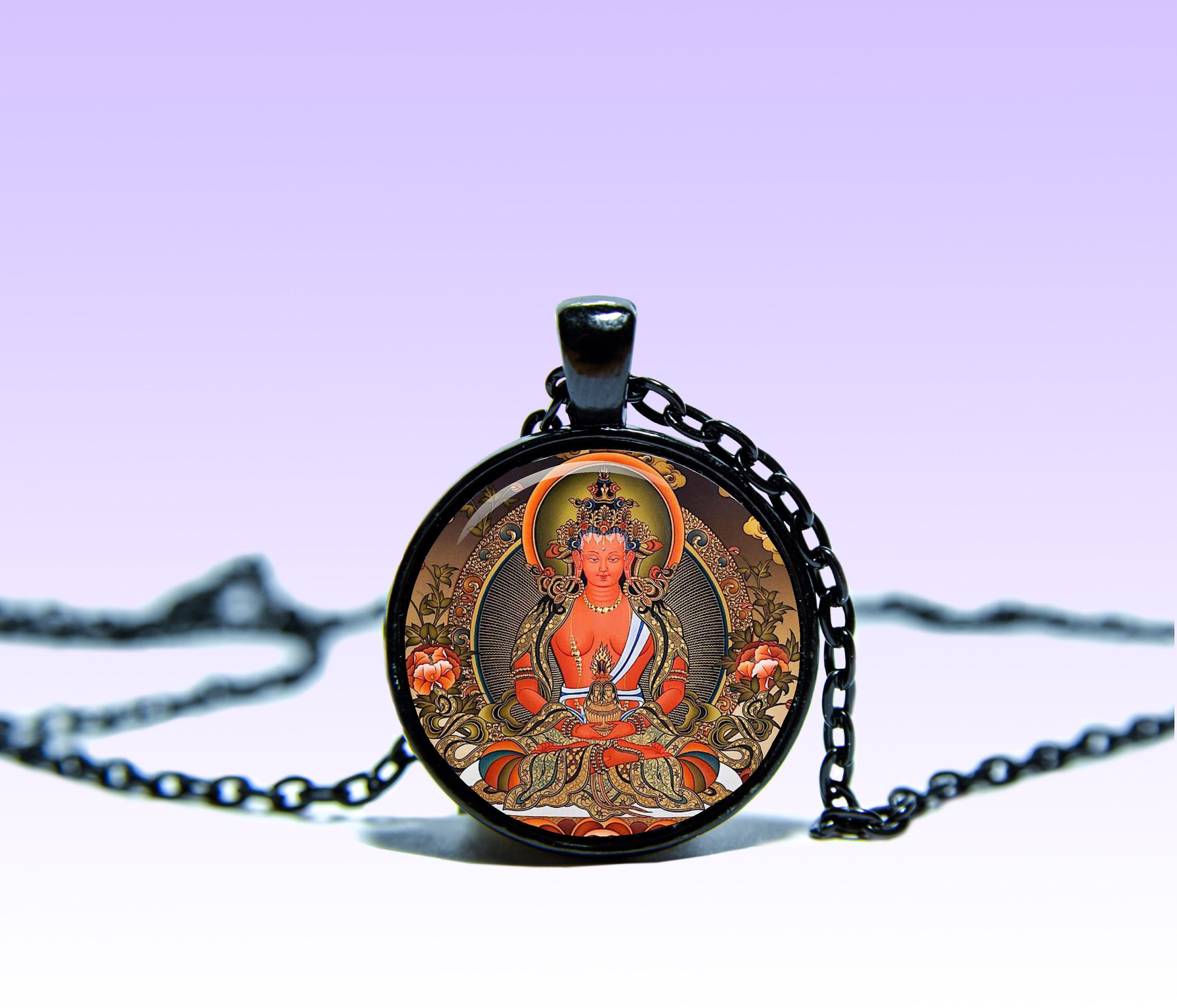 Gioielli in acciaio al tanio Buddismo tibetano Amabha Ciondolo
