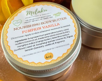 Vanilla Pumpkin, Body Butter, Moisturizing, 4 oz.