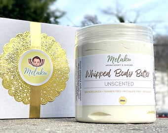 Whipped Body Butter - Unscented - 16 oz Large Jars