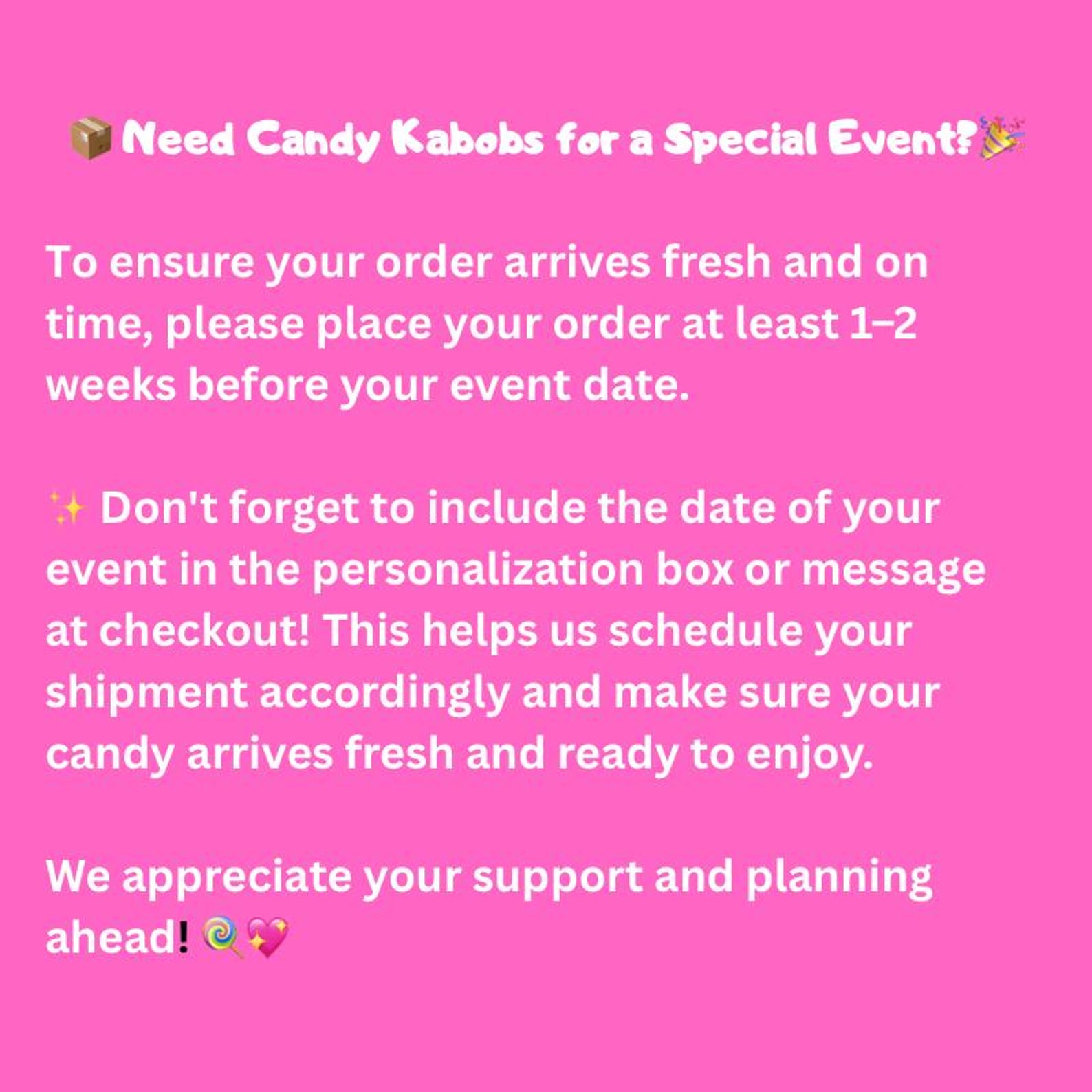 12 Candy Kabob Party Favors: Gelatin-free Treats With Personalized ...