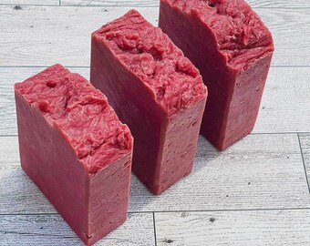 Cherry Soap, Artisan Soap Bar, Handmade Vegan Soap, Hot Processed Soap, Organic Soap