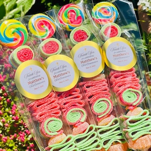 Lote de 20 brochetas de caramelo, obsequios para fiestas, obsequios de cumpleaños, obsequios para el día de San Valentín, obsequio personalizado