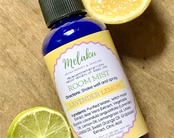 Lavender Lemon, Essential Oil Spray, Aromatherapy Linen Spray, Car Air Freshner, 4 oz.