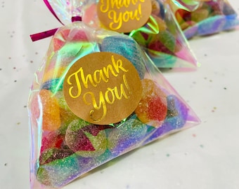 Personalized Candy Bag Favors: Sour Fruit Gummies, Gelatin-Free