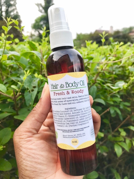 Fresh Woody Natural Hair Care Hair Oil Body Oil Skin Etsy